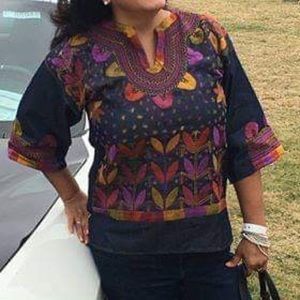 Bohemian Mexican Embroidered Blouse.